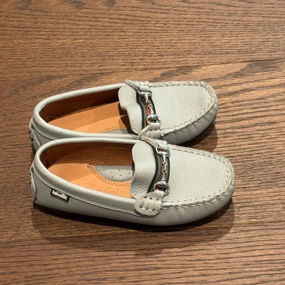 Venettini Gray Kids Loafers Driving Shoes Size 11 - Picture 3 of 6